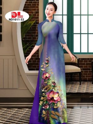 Vải Áo Dài Hoa In 3D AD ND1011 21